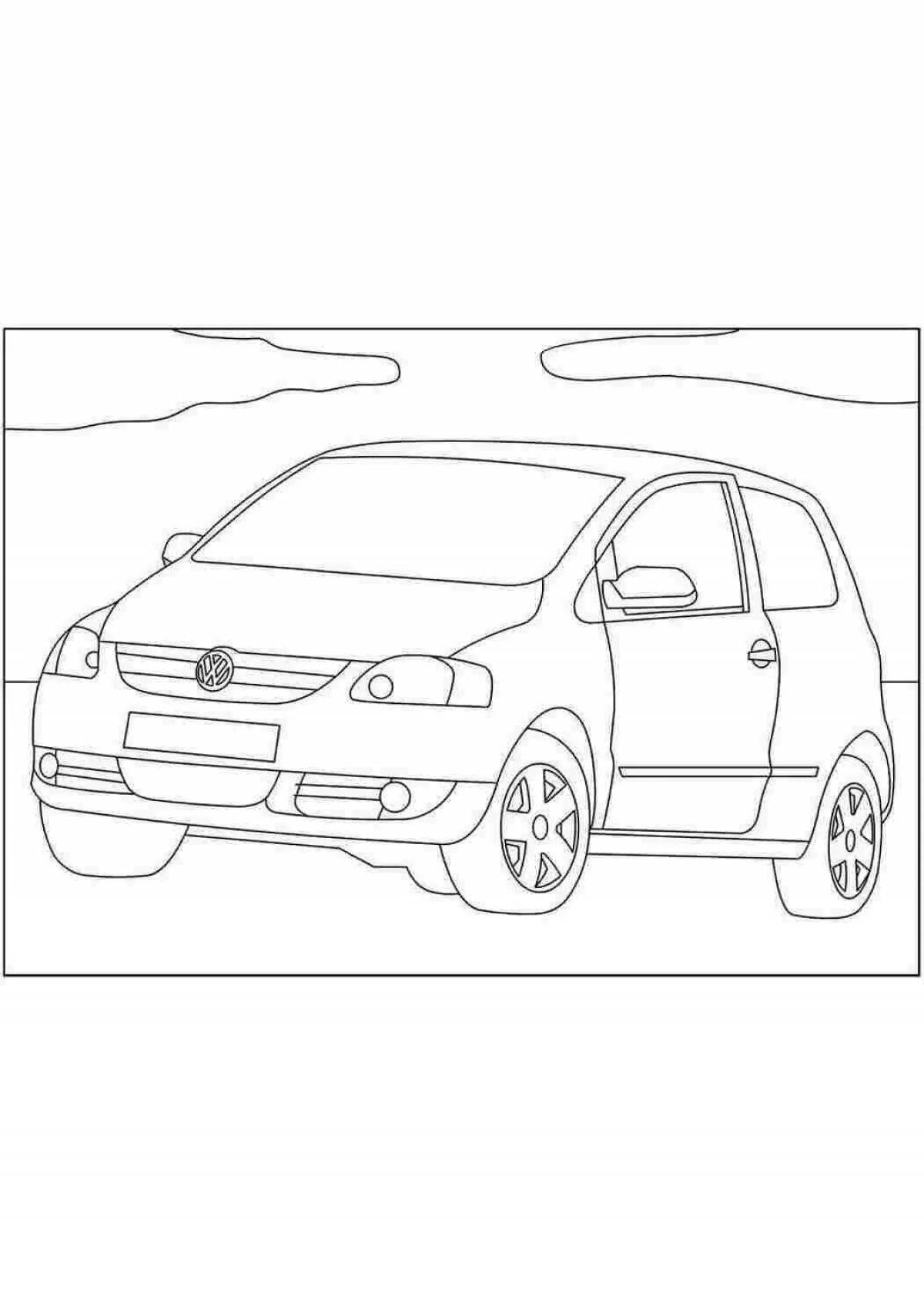 Fun coloring for volkswagen cars