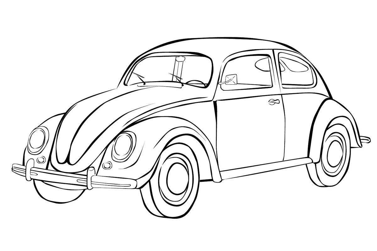 Милостивый volkswagen car coloring page