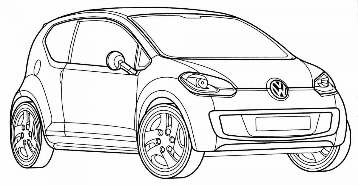 Colouring cool volkswagen car