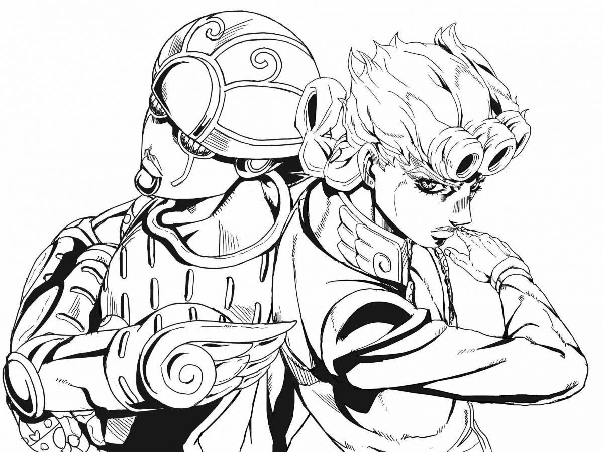 Jojo stands coloring page