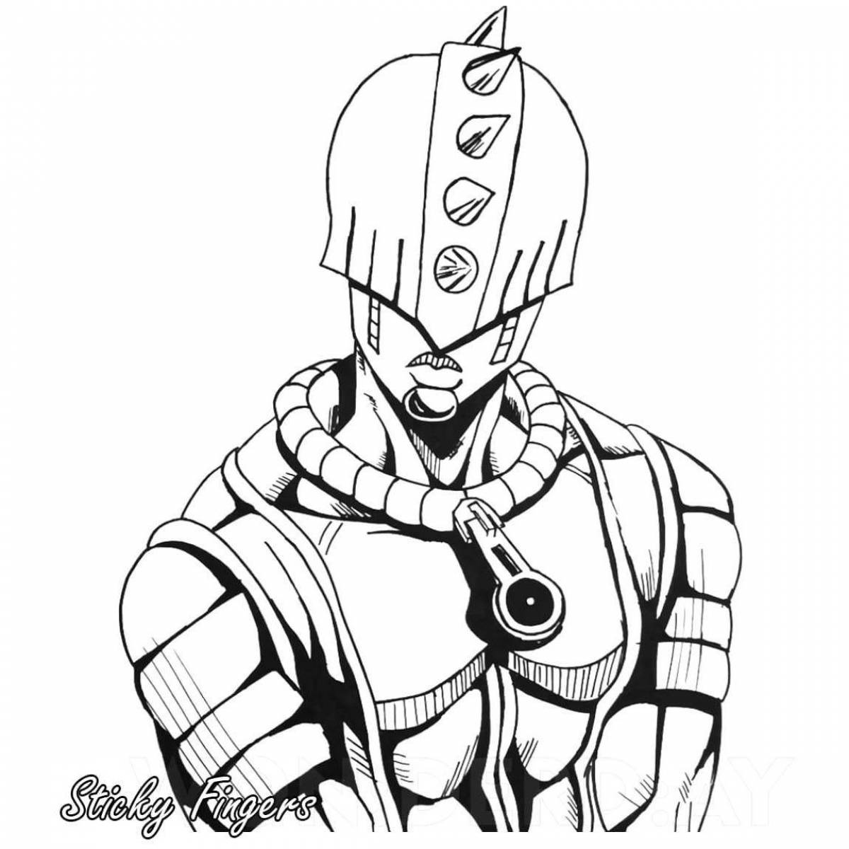 Exciting jojo stands coloring pages