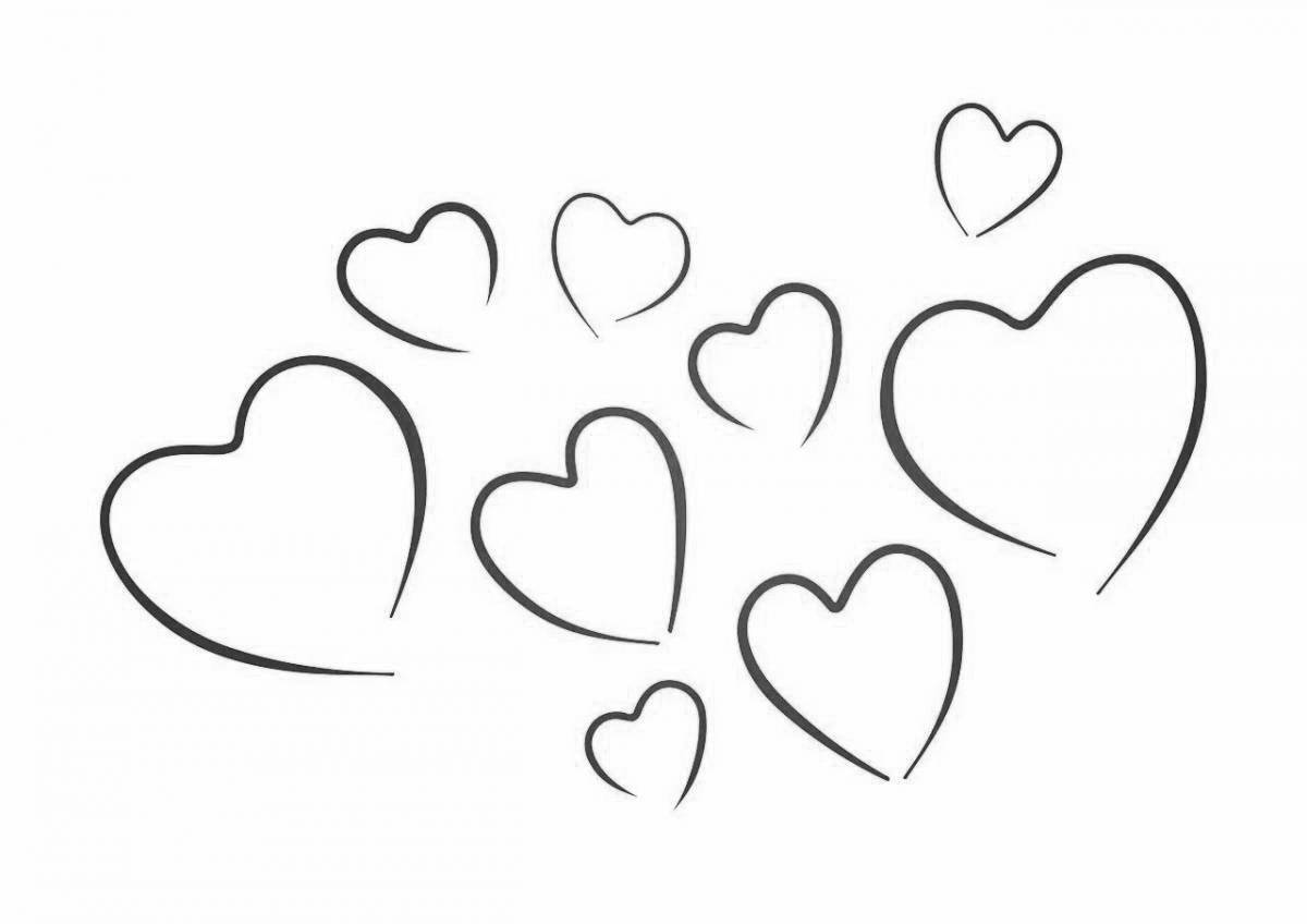 Coloring page festive heart