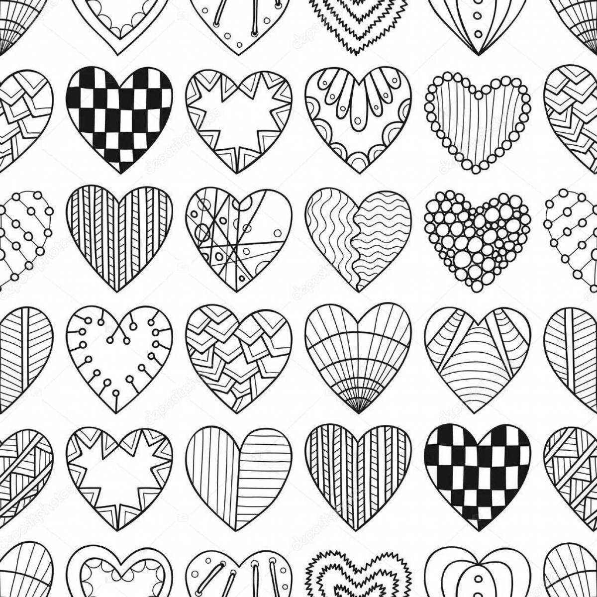 Flowering heart coloring page