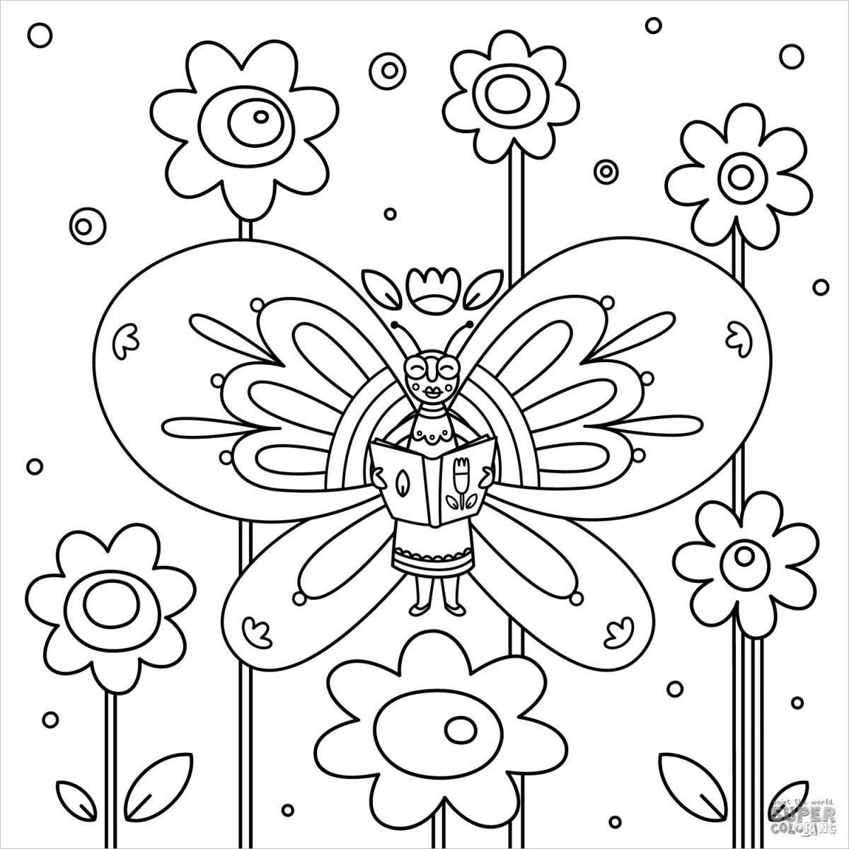 Awesome heritage butterfly coloring book