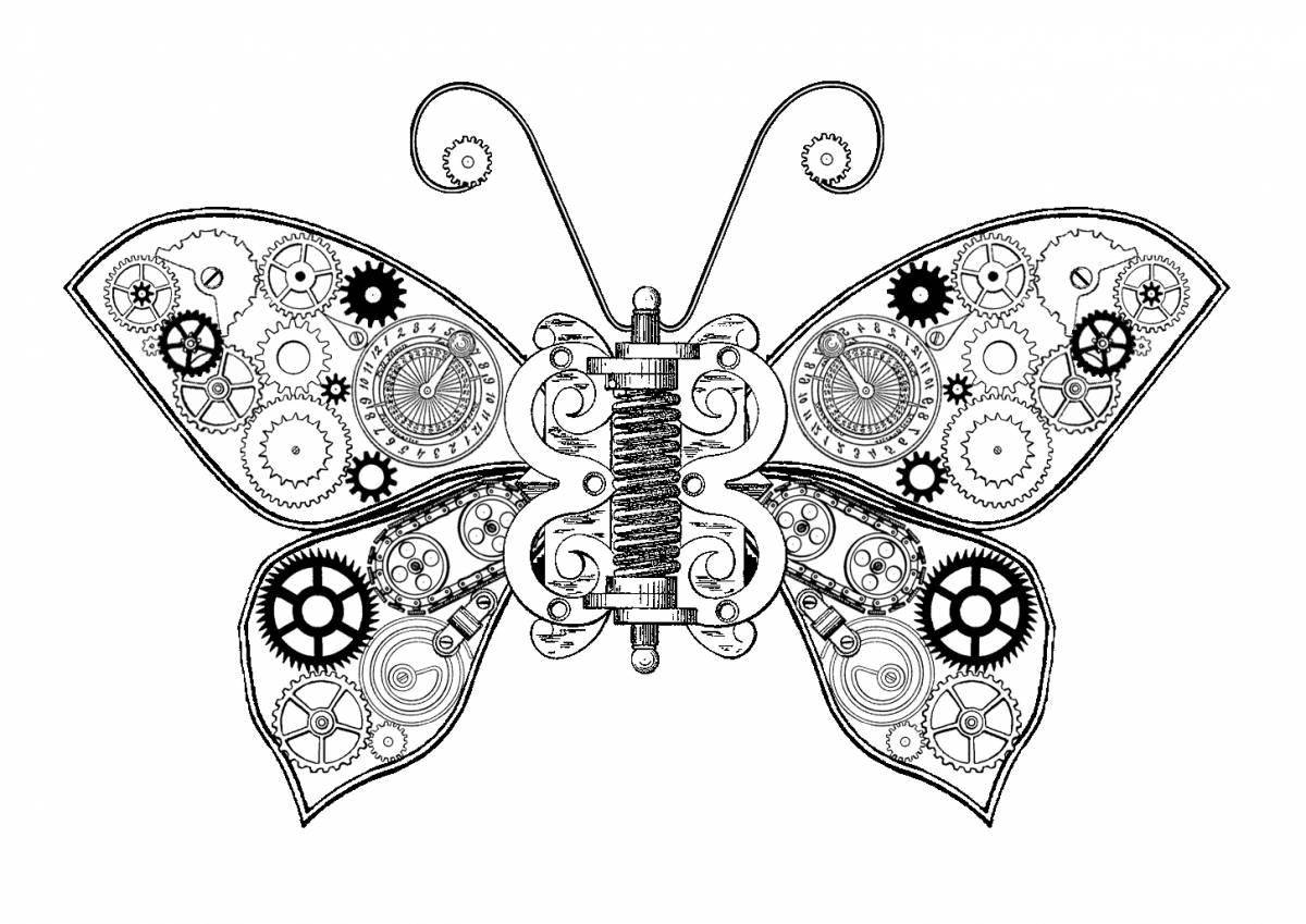 Delightful heritage butterfly coloring book