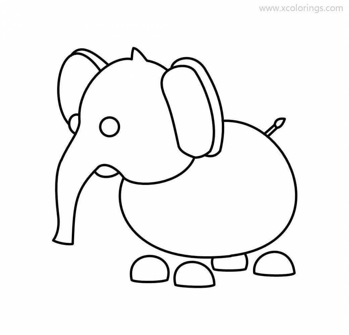 Colorful roblox animal coloring page