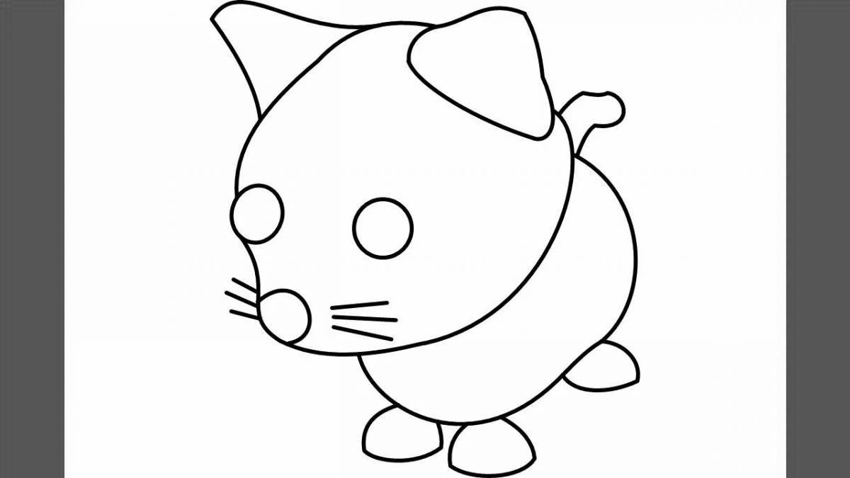 Playful roblox animal coloring page