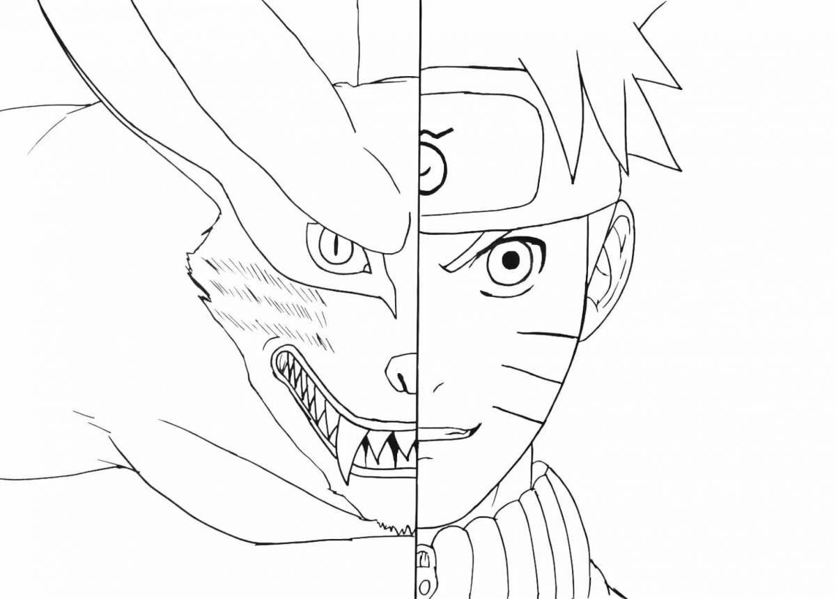 Coloring book dazzling uchiha obito