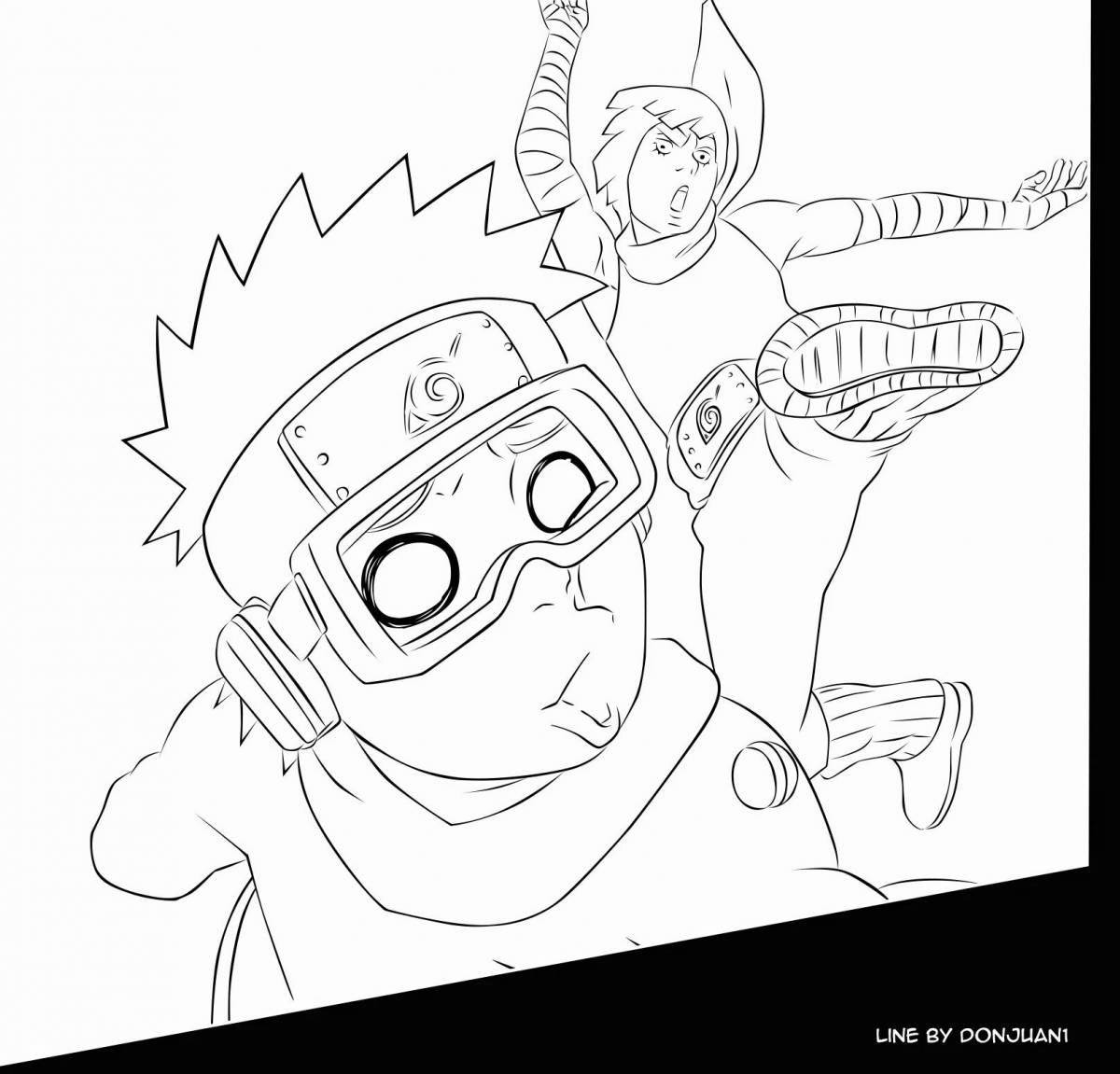Elegant obito uchiha coloring book