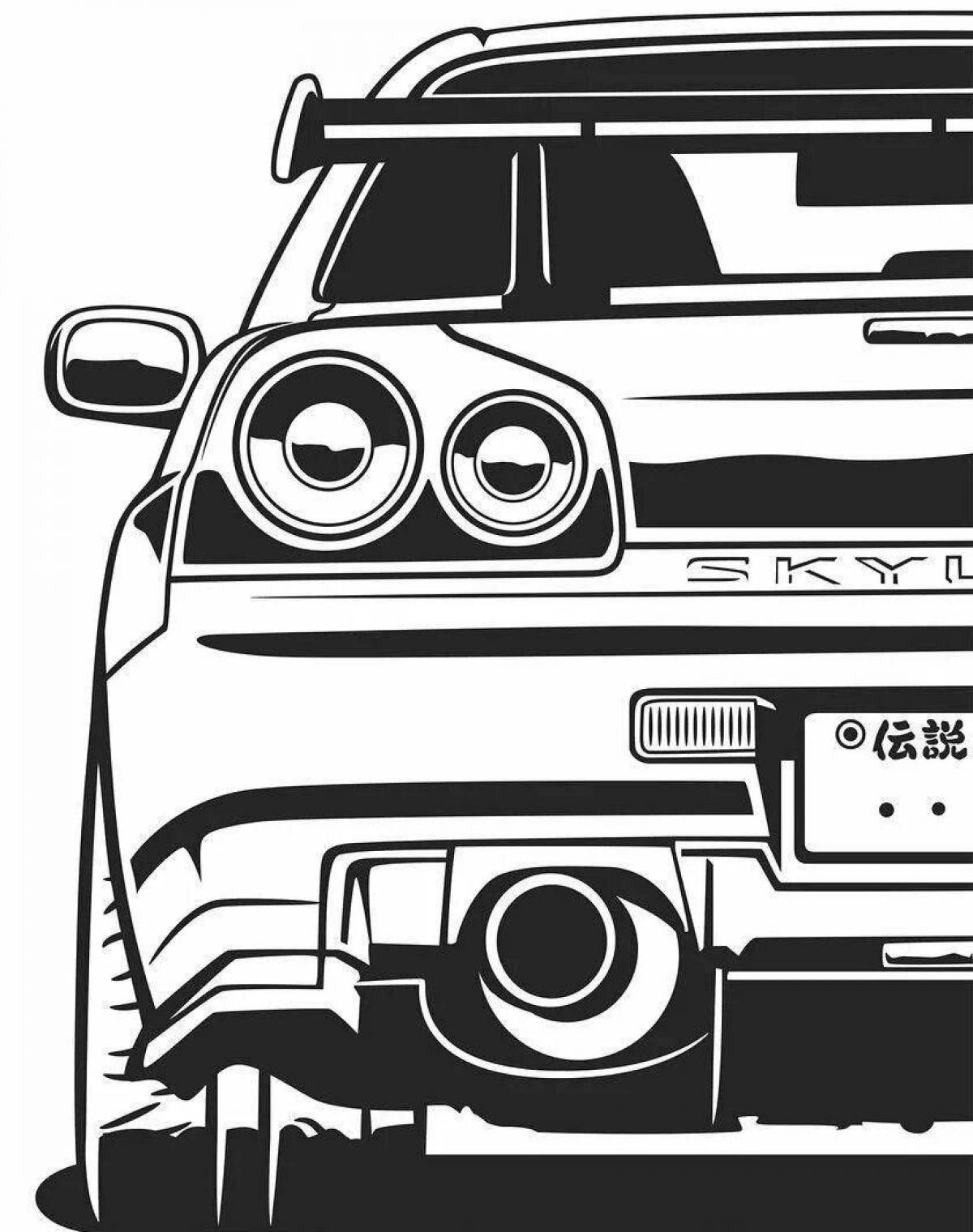 Coloring fine cars jdm