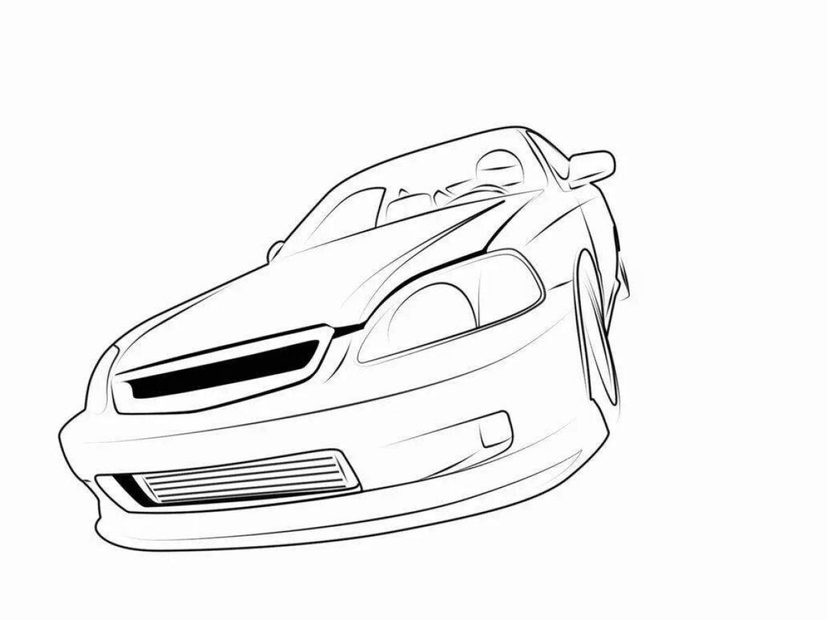 Luxury car coloring jdm