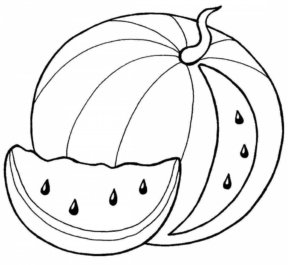 Буйный рисунок арбуза