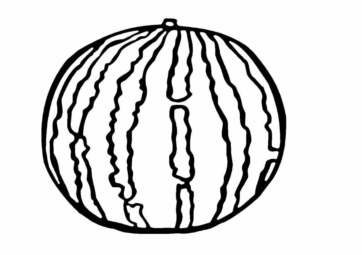 Color drawing of a watermelon