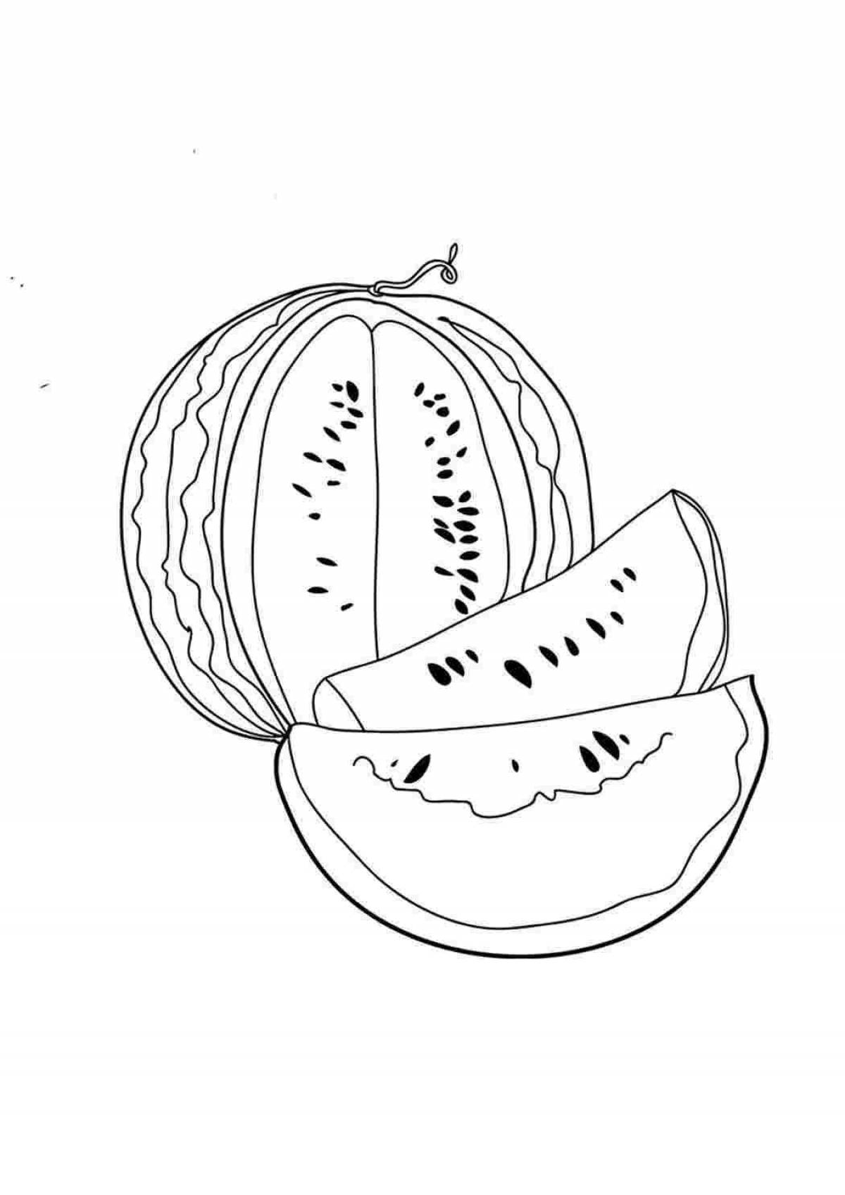 Креативный рисунок арбуза