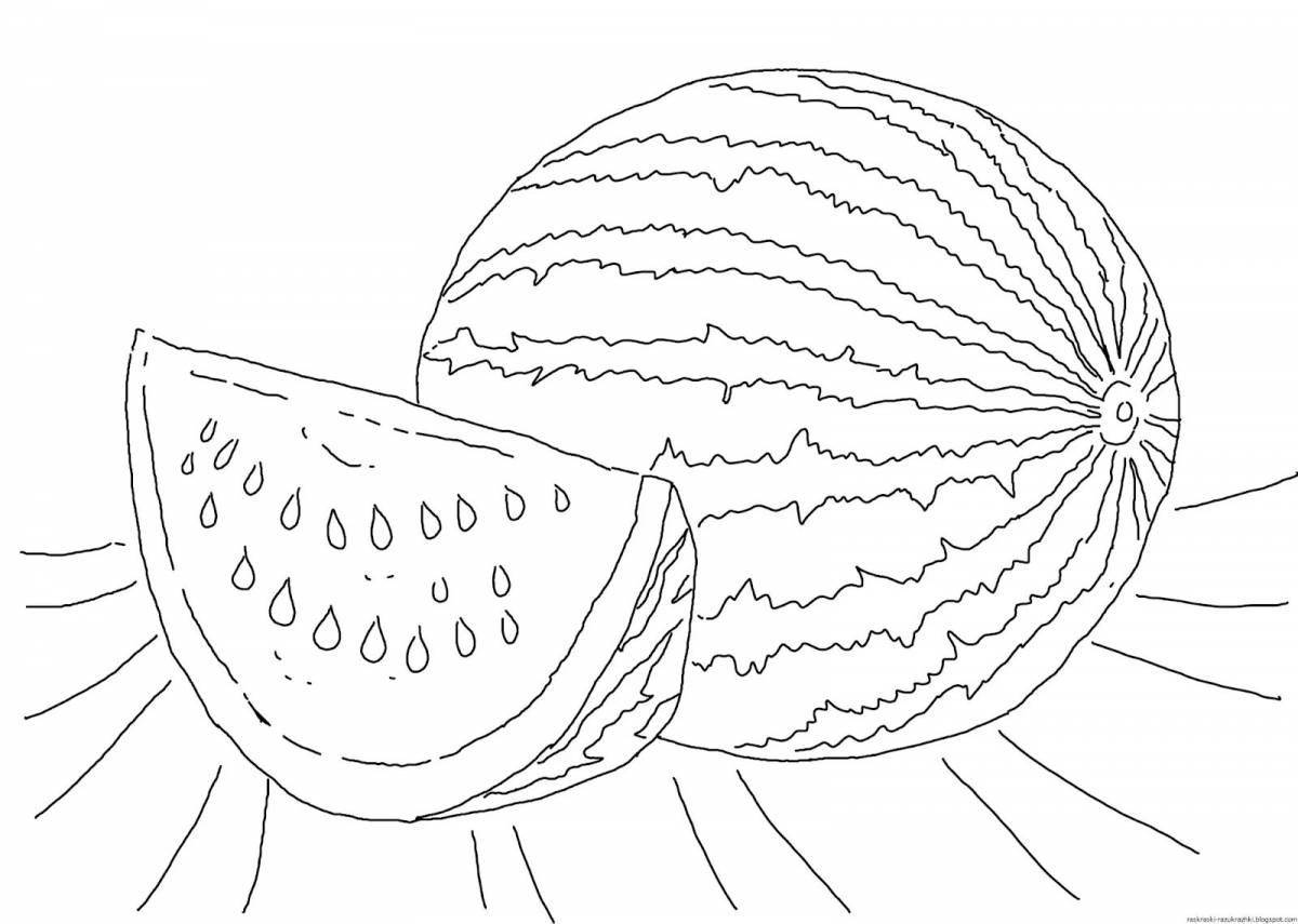 Удивительный рисунок арбуза