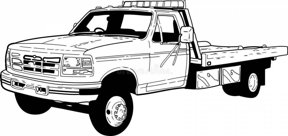 Majestic police truck coloring page