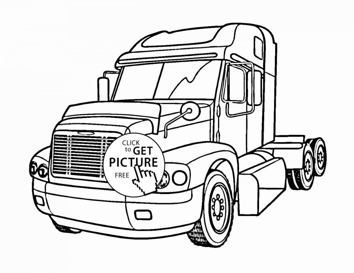 Gorgeous police truck coloring page