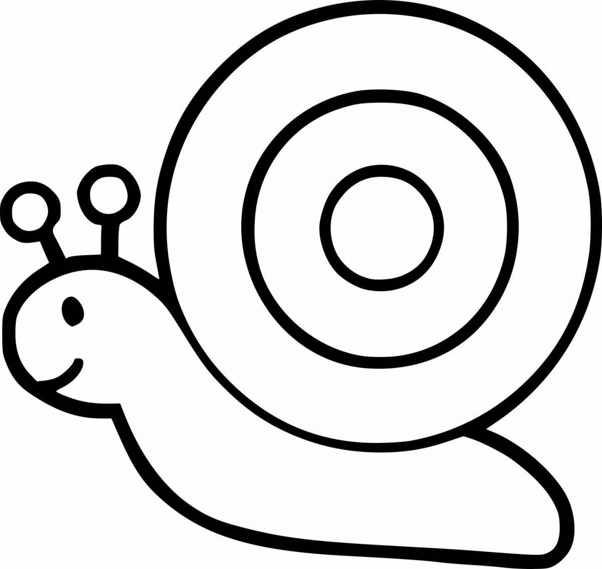 Amazing snail coloring page