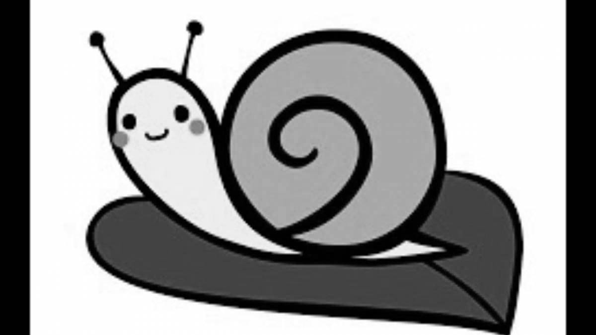 Gorgeous coloring page snail