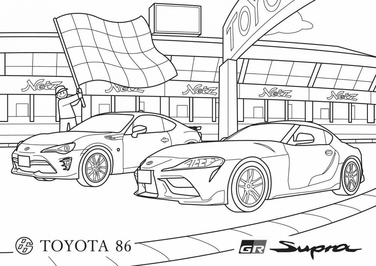 Toyota supra bold coloring