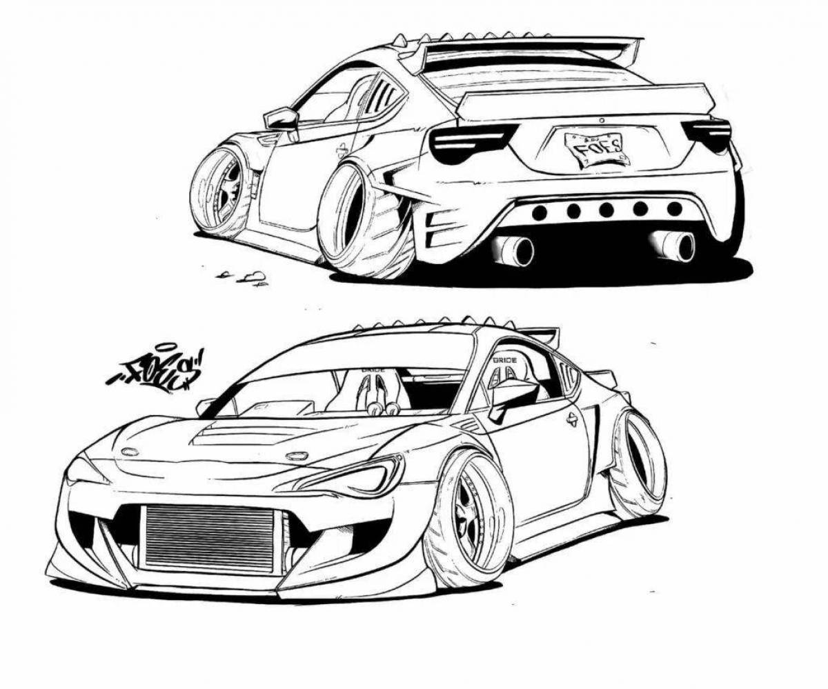 Toyota supra awesome coloring book
