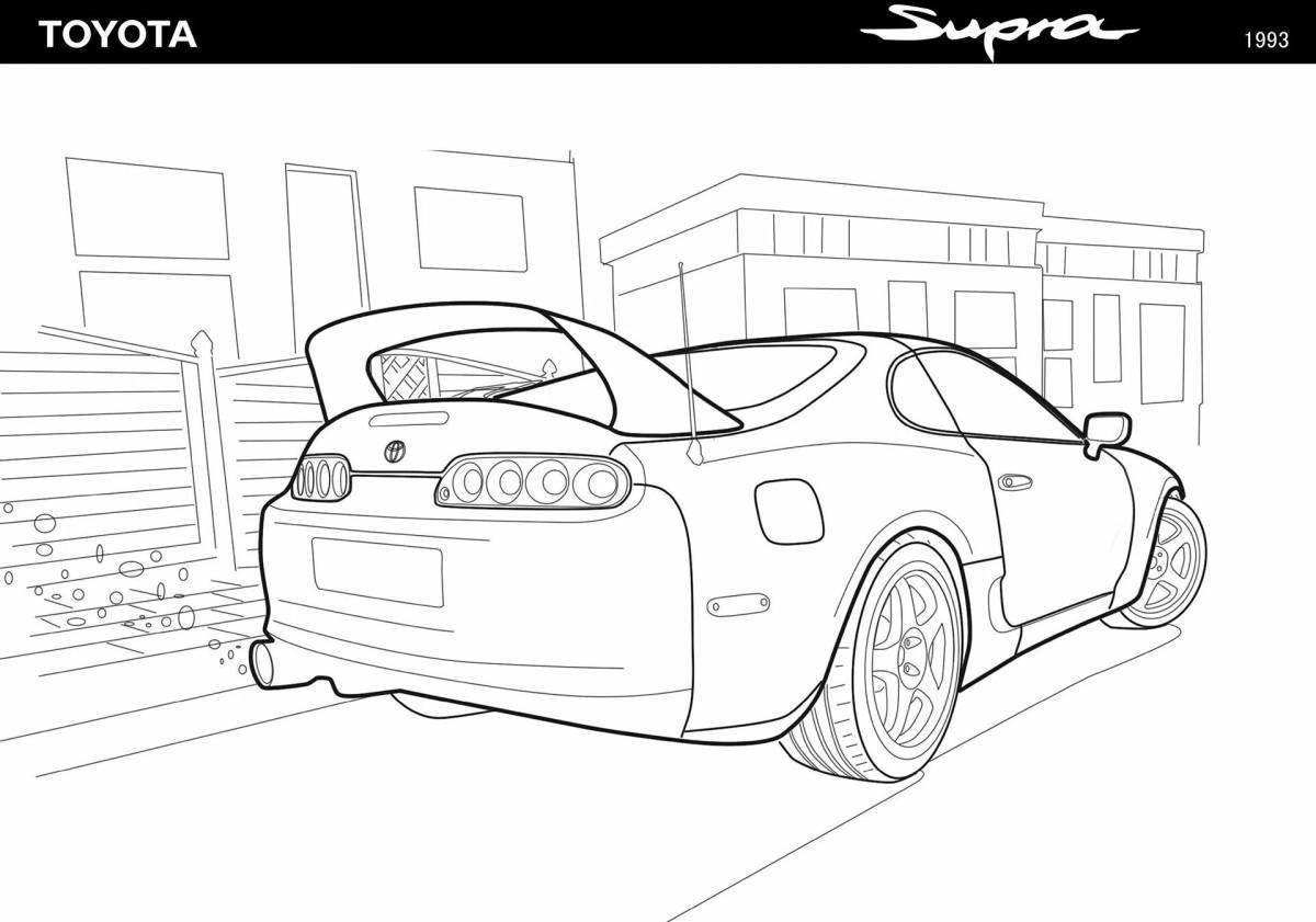 Amazing toyota supra coloring page
