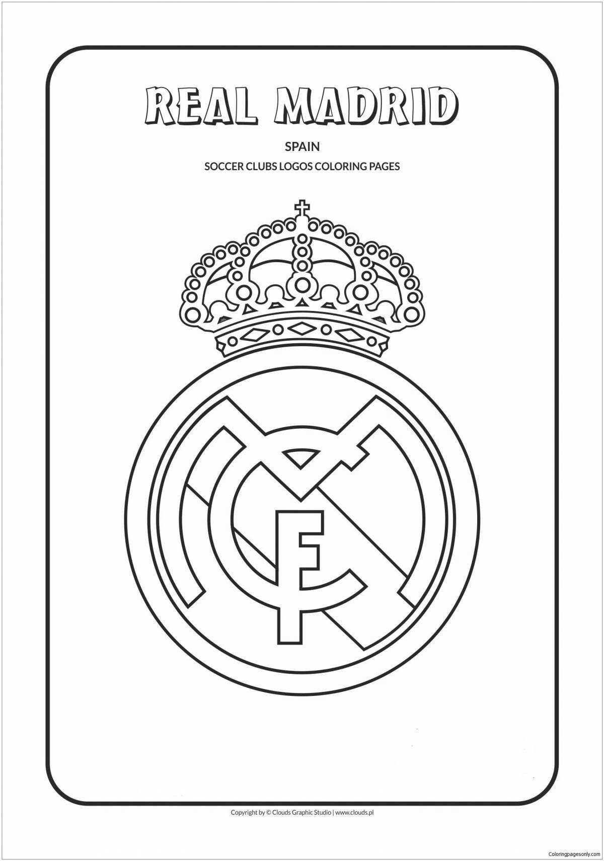 Beautiful psg emblem coloring page