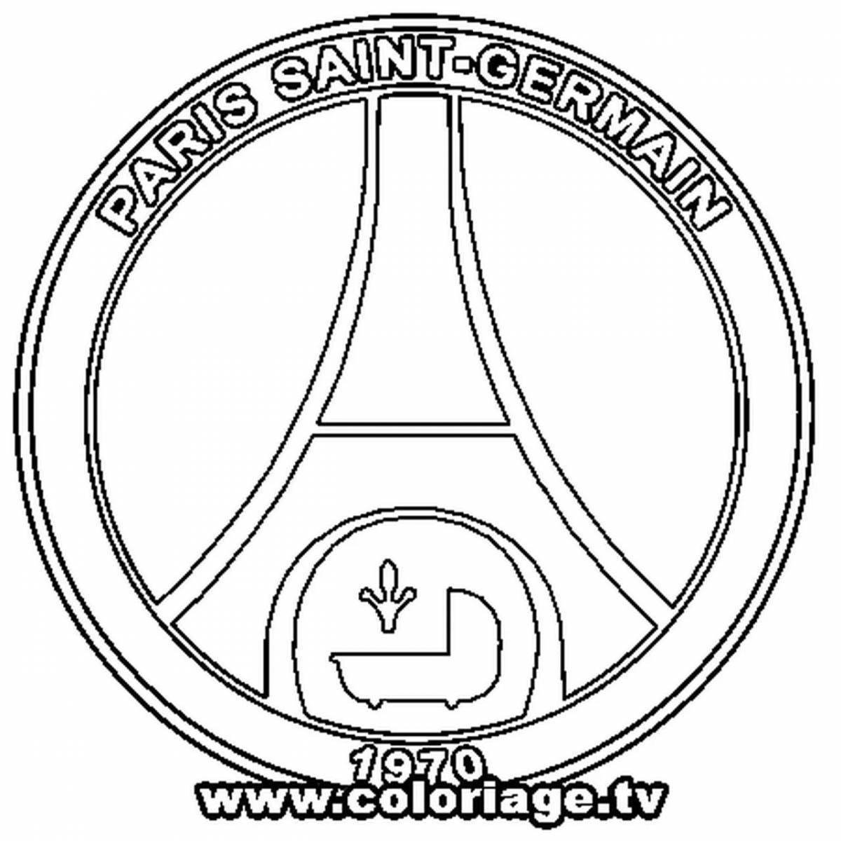 Fancy coloring psg emblem