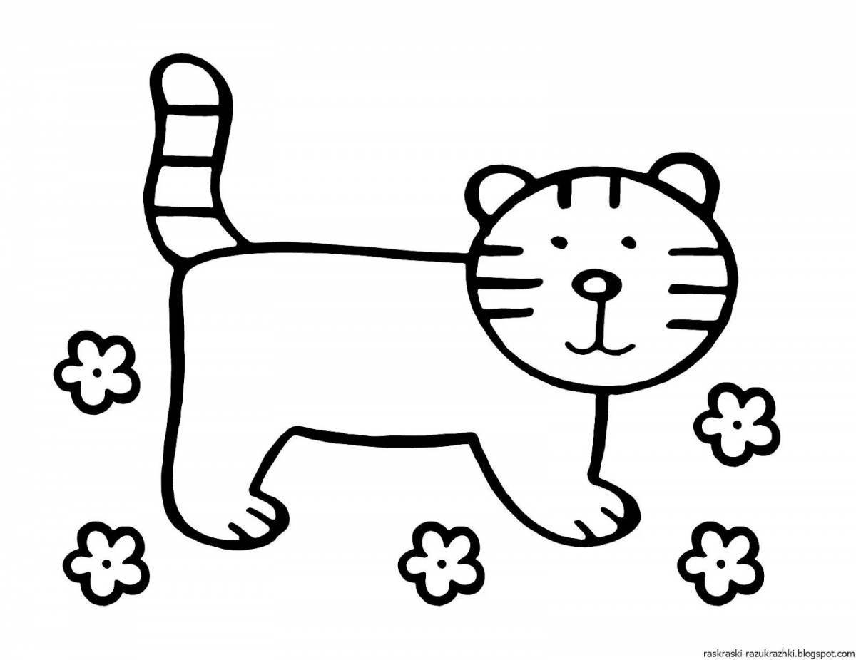 Bright coloring page 1 2 years