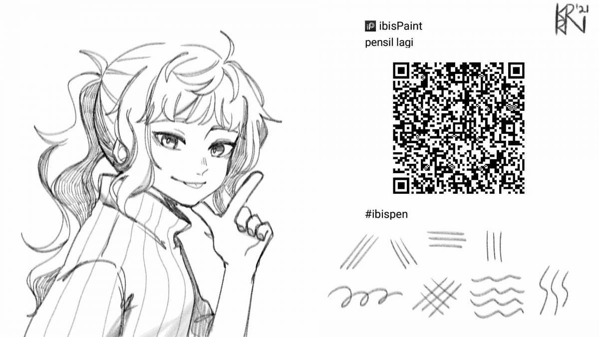 Страница раскраски приложения ibispaint с брызгами цвета