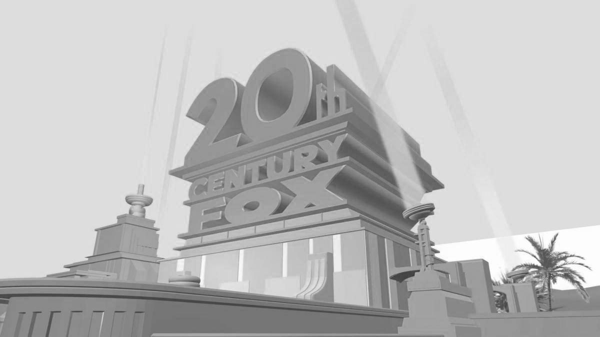 Яркая страница раскраски 20th century fox