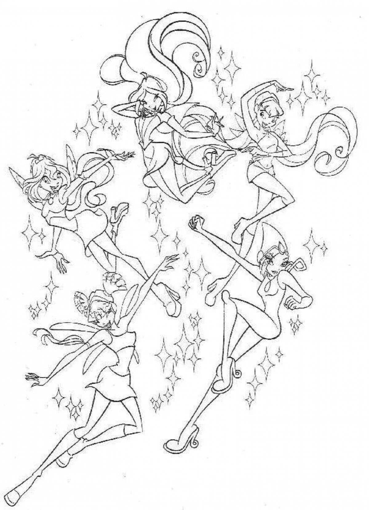 Animated winx coloring together