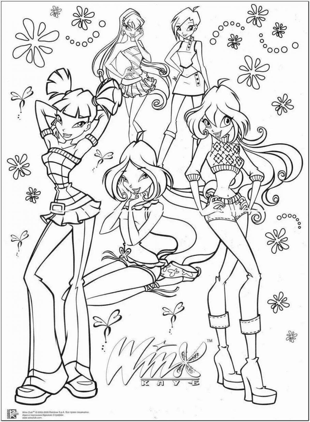 Violent winx coloring all together