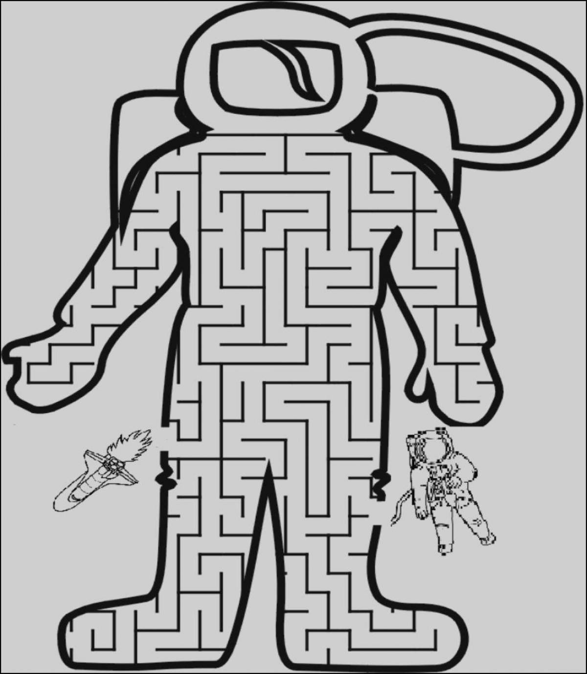 Stimulating coloring book for boys maze