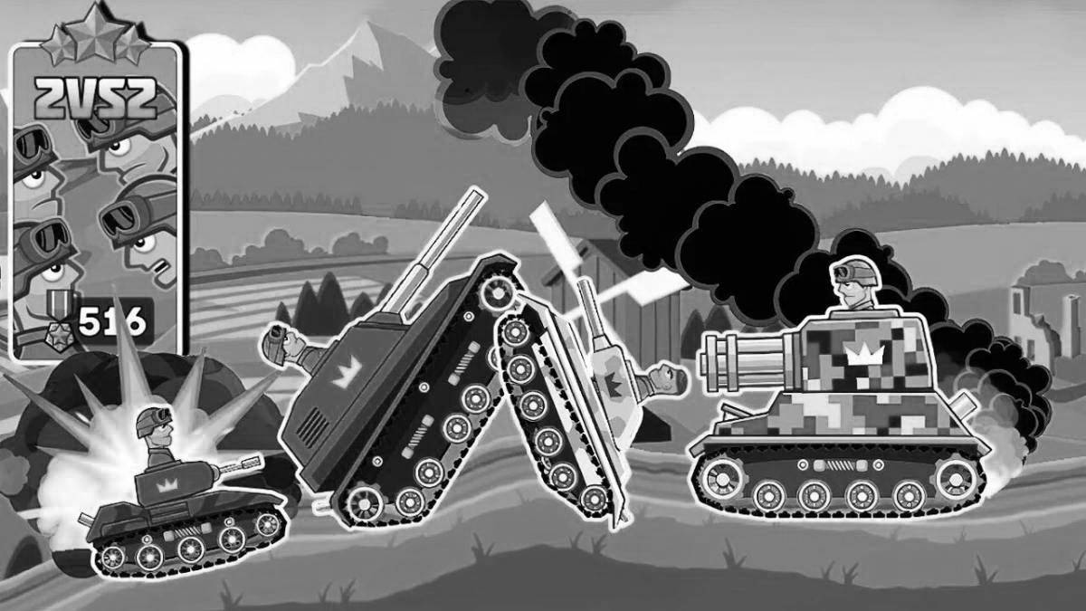 Photo Blossoming steel hills coloring page