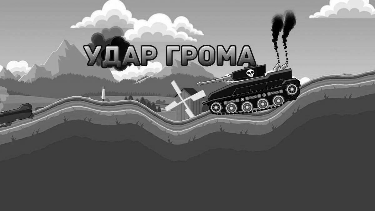 Photo Coloring bright steel hills