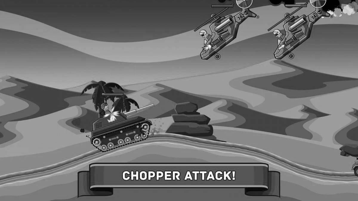 Photo Royal steel hills coloring page