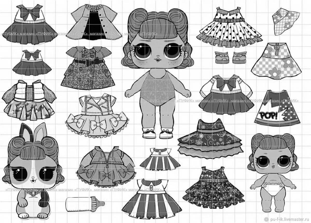 Увлекательная раскраска лол без одежды