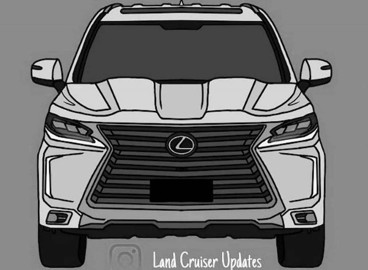 Светящаяся раскраска lexus lx 570