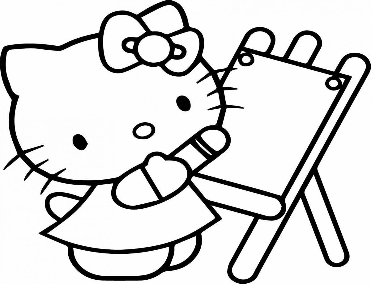 Cute hello kitty coloring book