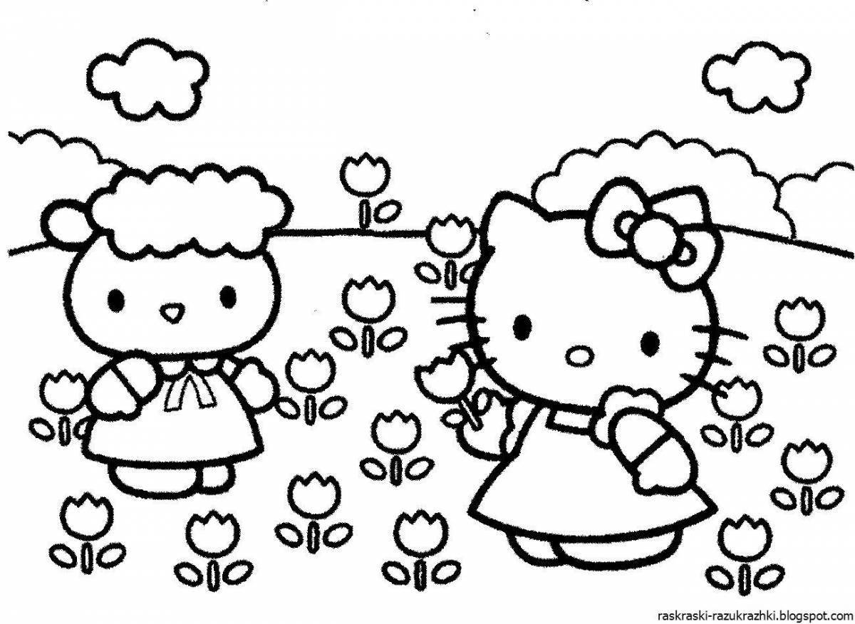 Hello kitty magic coloring book