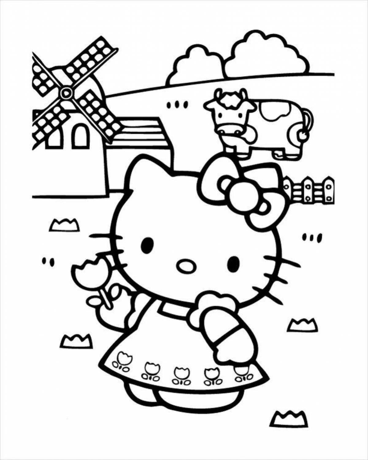 Wonderful coloring hello kitty