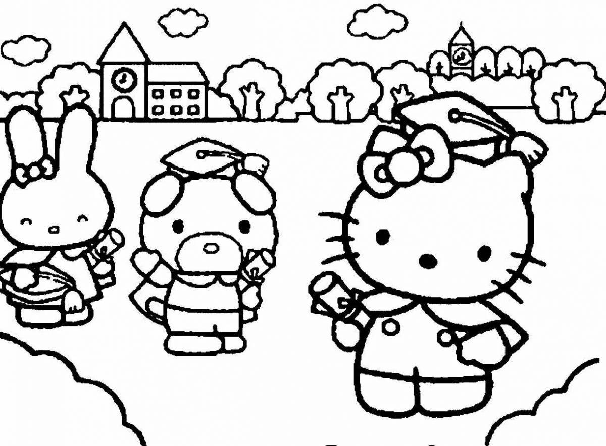 Hello kitty complex coloring