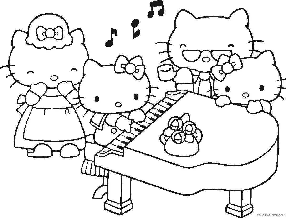 Elegant coloring hello kitty