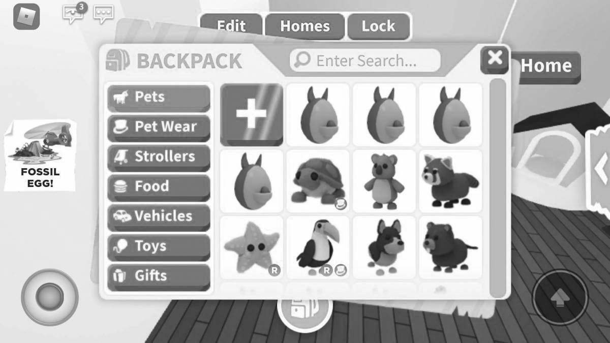 Заполненная цветом раскраска adopt me trade