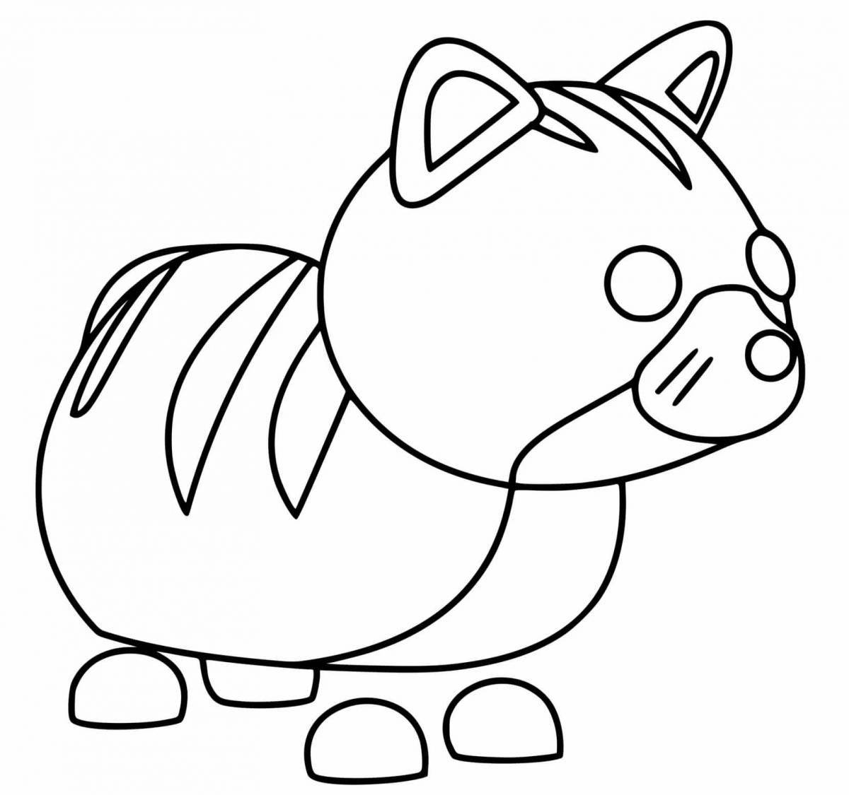 Color-splashed adopt me trade coloring page