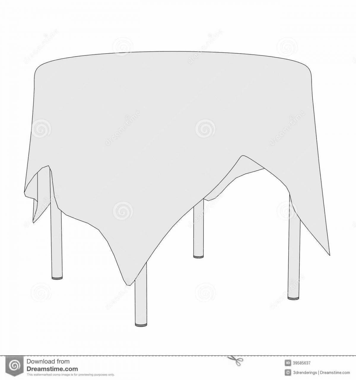Large tablecloth coloring page