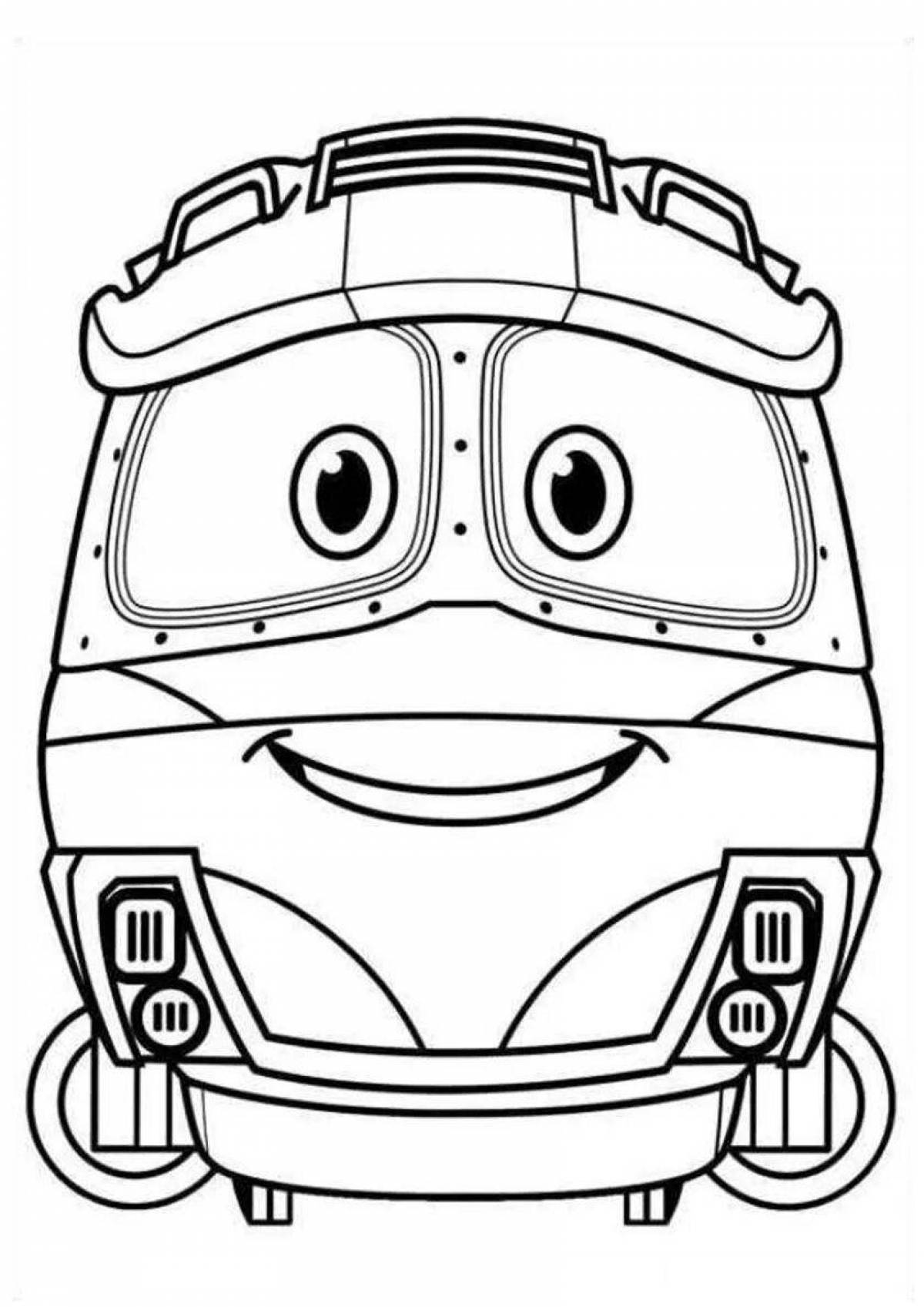 Coloring book awesome maxi robot trains