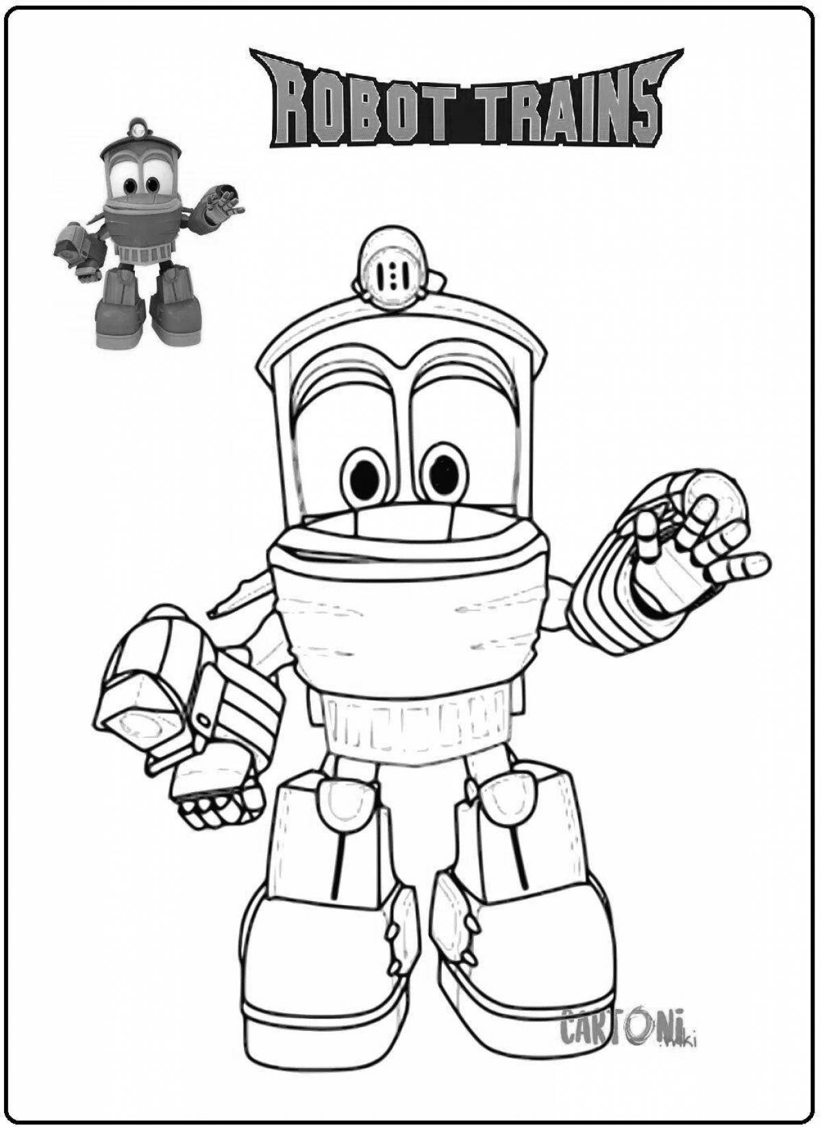 Creative Maxi Train Robot Coloring Page