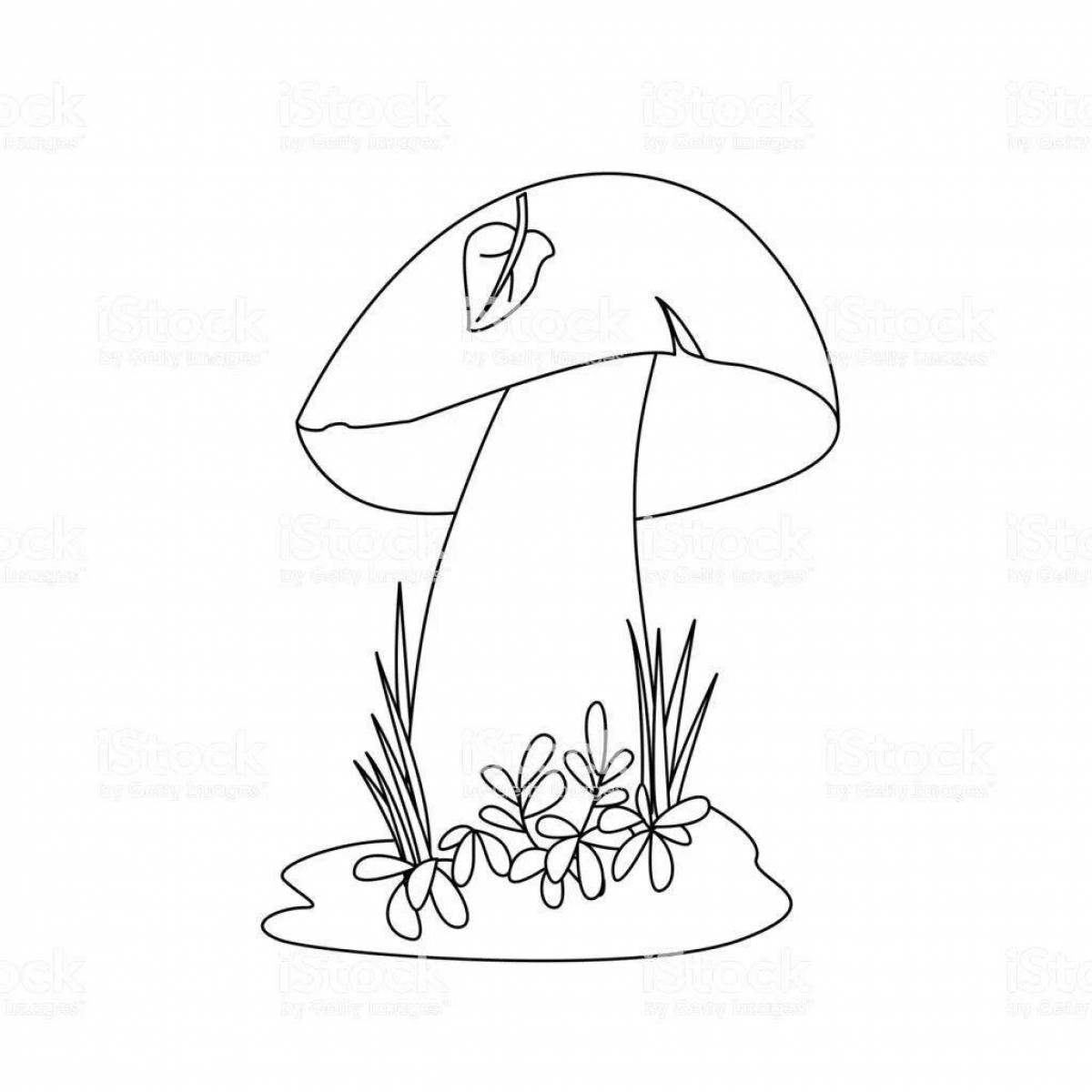 Delightful coloring fairy tale under the mushroom